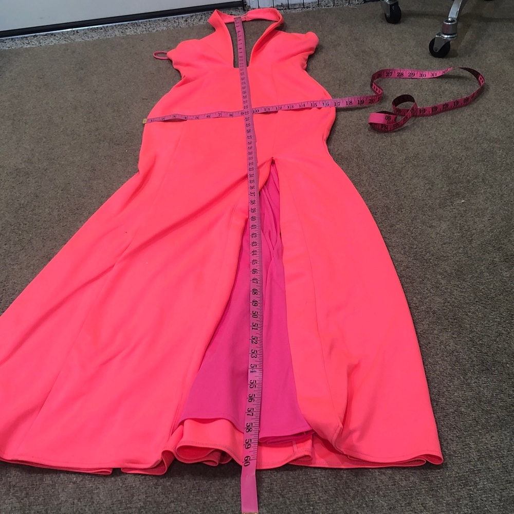 Mia Paluzzi Formal Maxi Dress Size 2 Neon Pink - Picture 10 of 11